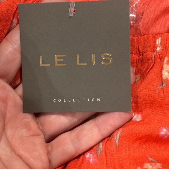 LE LIS Boho Chic Floral Print Sleeveless Open Back Dress multi sizes orange NWT - Picture 6 of 9